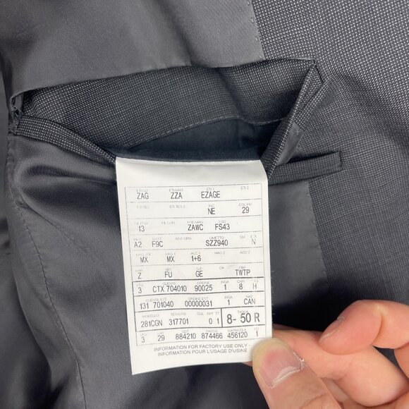 Ermenegildo Z Zegna Jacket Mens 50 R Gray Drop 8 Blazer Sport Coat Wool Mohair - Picture 16 of 16